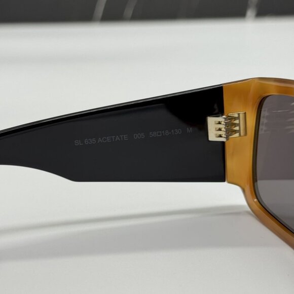 NEW SAINT LAURENT SL635 ACETA 005 SUNGLASSES UNISEX SQUARE HAVANA SL635 005